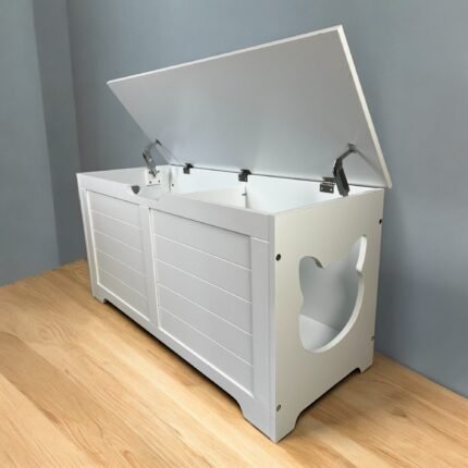 39.4" Top open Cat Litter Box Enclosure Furniture, Cat Washroom, Hidden Litter Box Cover, Cabinet for Large Cat, Dog Proof Cat Litter Boxes, Hideaway Litter Box, Cat House