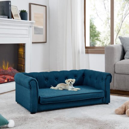 Elegant Rectangle Pet Bed for Small and Medium Dogs, Durable Elevated Dog Sofa Bed, Comfortable Dog Couch, Modern and Stylish Dog Sofa for Small and Medium Dogs